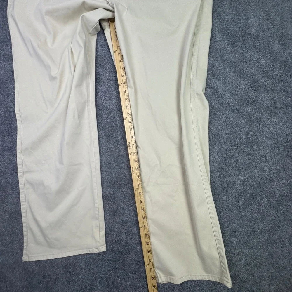 Peter Millar Pants Mens 50 Beige Sateen 5-Pocket Straight Leg Casual Trousers